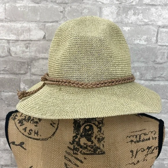 San Diego Hat Company Straw Hat with Braided Rope trim