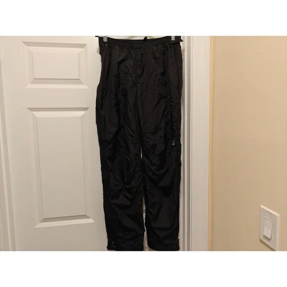 Eastern Mountain Sports EMS Mens Black Fleece Lined Windbreaker Pants Size M