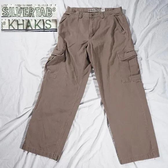 Levi's SilverTab Khakis Cargo Pants Brown Vintage 34x34