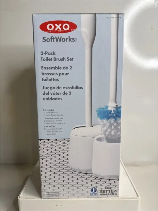 OXO SoftWorks Toilet Brush Set, 2-pack