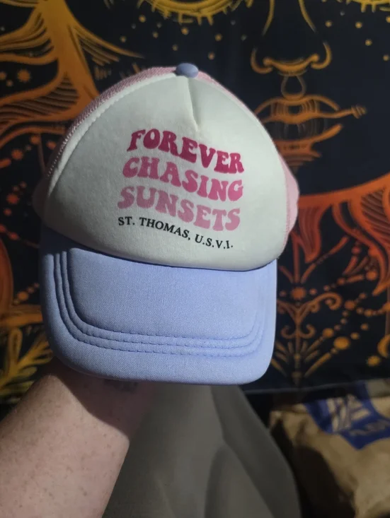 'Forever Chasing Sunsets' Trucker Hat - Pink & Lavender