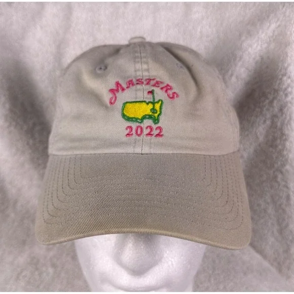 Ladies Masters Golf Hat 2022 Beige American Needle Adjustable‎ Strap Read!