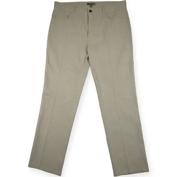 Peter Millar Crown Sport Pants Mens 34x32 Beige Performance‎ Golf eb66