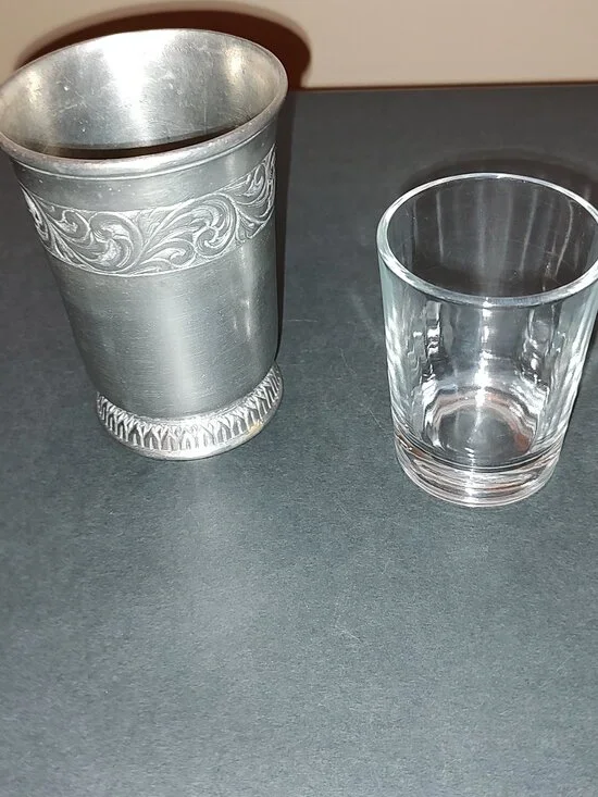 LABRAZEL SAN LORENZO PEWTER COLLECTION BRUSH HOLDER CUP GLASS INSERT CUP ITALY