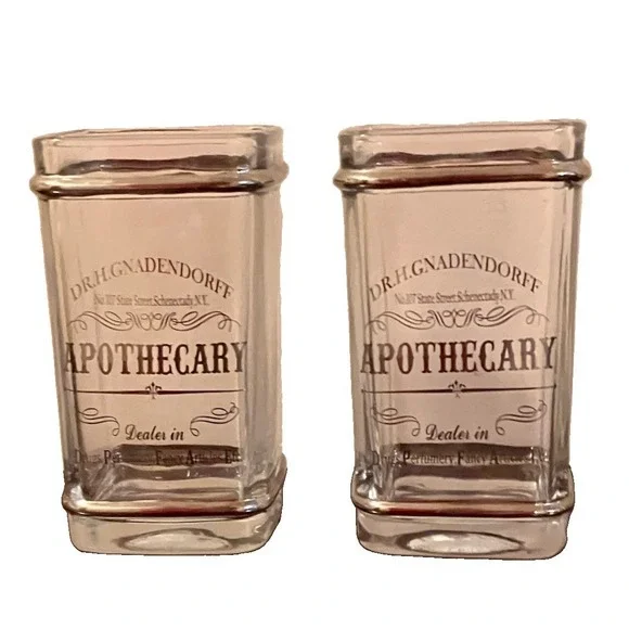 Bella Lux Glass Jars Dr H. Gnadendorff Apothecary Bathroom Storage Chrome