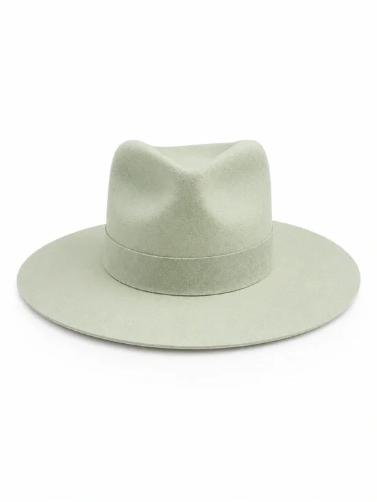 Lack of Color Mint Green Wool Wide Brim Rancher Fedora Hat NWT