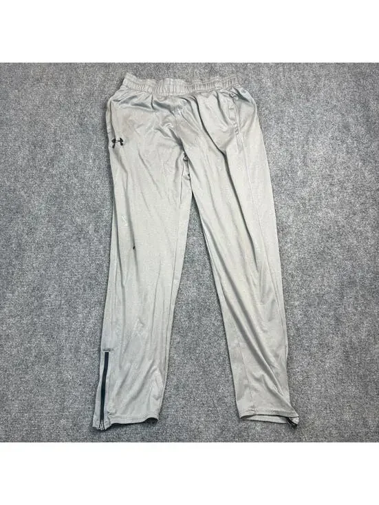Under Armour Track Pants S Gray Black (knee hole, paint stain)