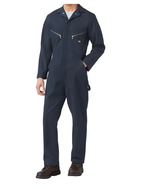 Dickies Men’s Deluxe Blended Coverall Long Sleeves In Navy Size M