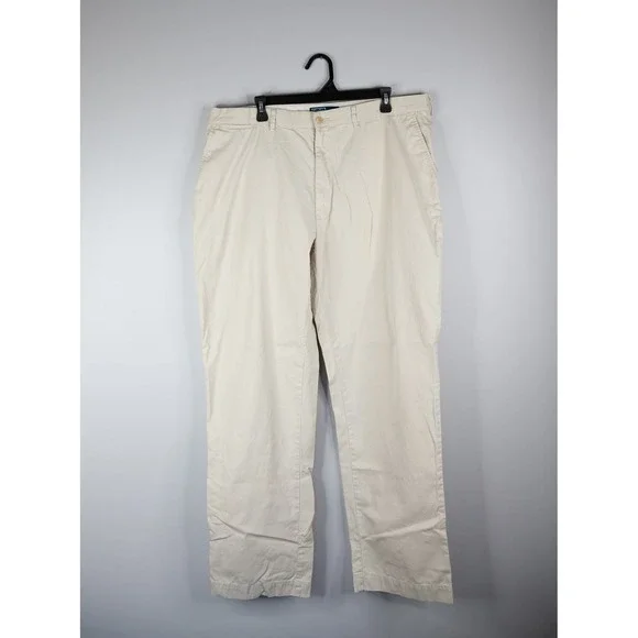 Polo Ralph Lauren Chino Pants Men 40/32 Light Khaki Beige Dress Pants Flat front
