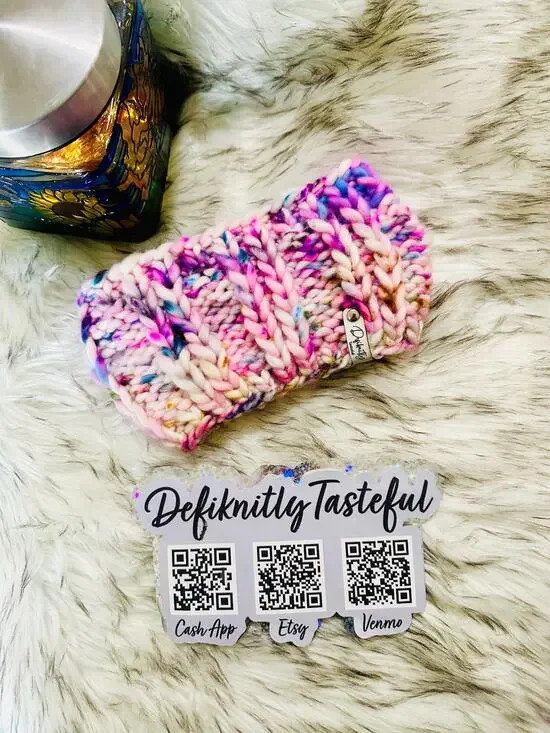 Hand Knit Merino Wool Headband: Scrappy Knit Earwarmer