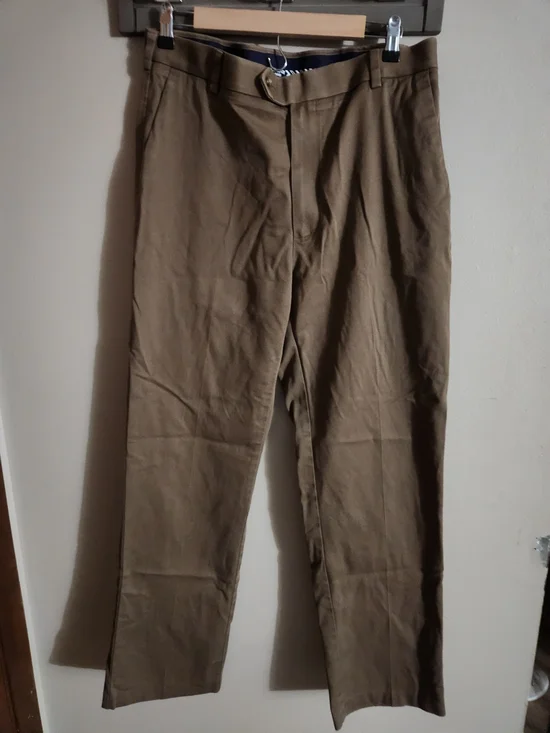 Roundtree & Yorke Olive-Tan Straight Chinos