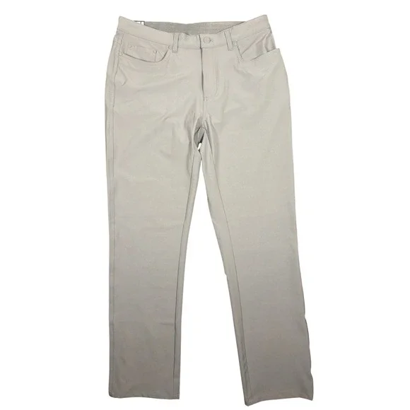 Greg Norman Shark Mens Gray Performance Golf Pants Stretch 32x30 NEW
