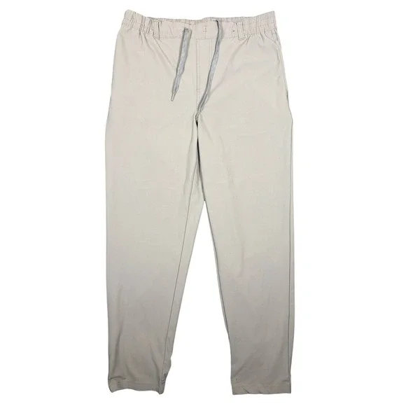 Birdie Bound Mens Performance Jogger Pants Gray Stretch Elastic Waist Size L
