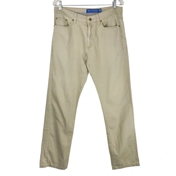 TOPITOP Men’s High Quality Khaki Colored Chinos Peru Size W30 and Inseam 29 1/2