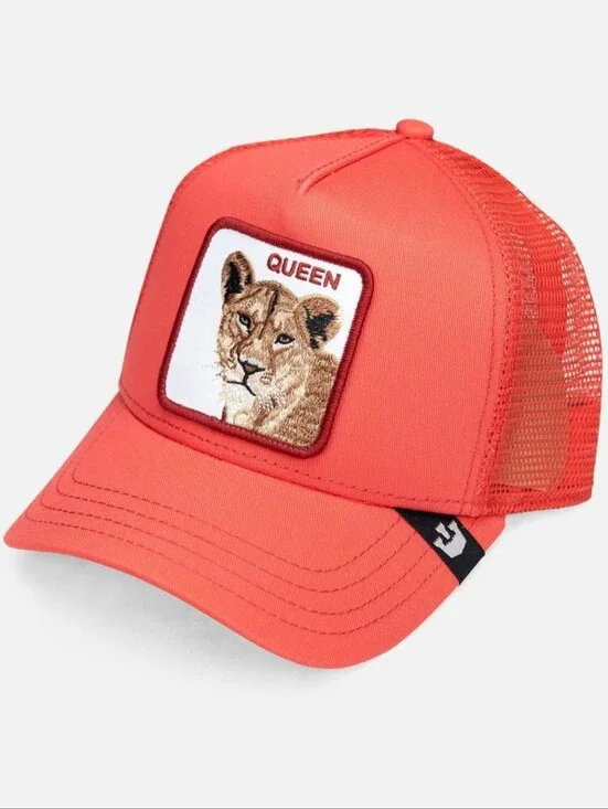 Goorin Brothers Strong Queen Lion Snapback Trucker Hat - Peach Orange - OSFA