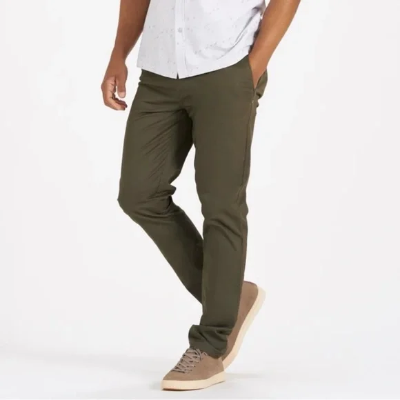 Vuori Collins Chino Pants Men's 30x31 Dark Oregano 5-Pocket Stretch Twill Cotton