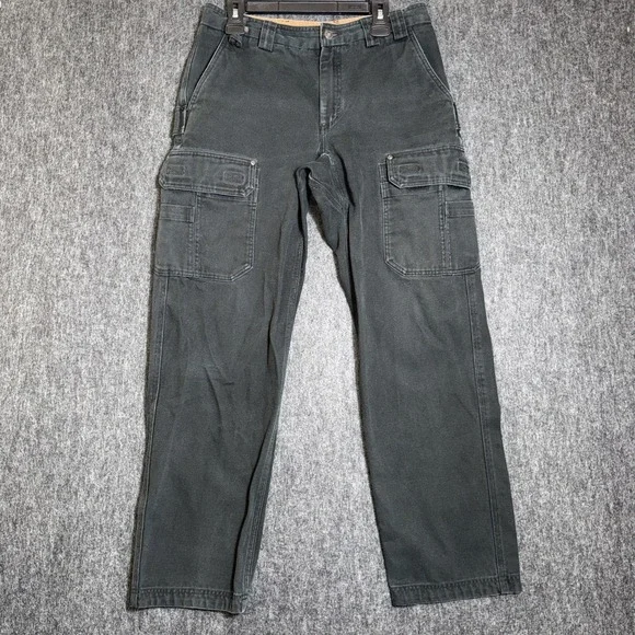 Duluth Trading Co Mens Heavy Black Utility Jeans Cargo Pants 34X34 (31)‎