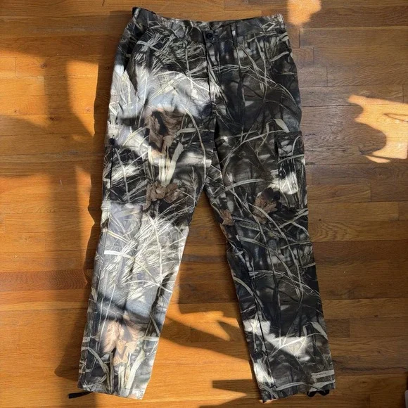 Ducks Unlimited Men Pants Large Camo Cargo‎ Hunting Outdoor Advantage Max-4