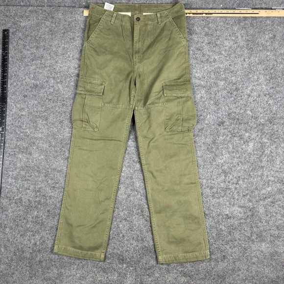 Levi's Cargo Pants Mens Size 30x30 Olive Green Regular Fit Cotton Workwear
