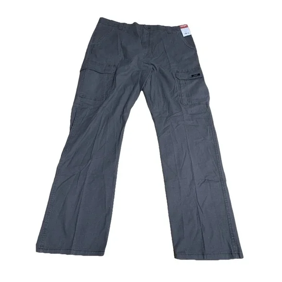 Wrangler Authentics Men's‎ 40x34 Gray Relaxed Stretch Classic Cargo Pants