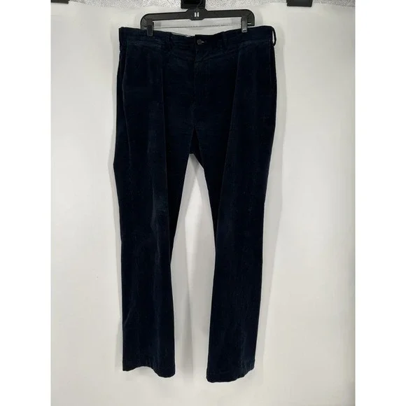 Polo Ralph Lauren Corduroy Pants Mens 38x32 Navy Blue Classic‎ Fit Slash Pockets