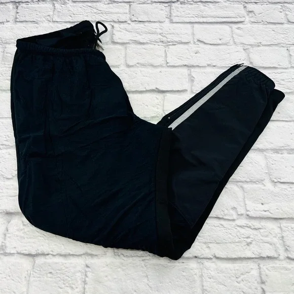 Bellwether Vintage Mens Black Cycling Pants Ankle Zip Reflective USA XL Stretch