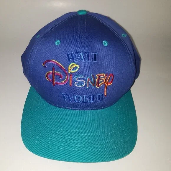 Walt Disney World Snapback Cap Size Adult OS Goofy's Hat Co Blue Aqua Red Yellow