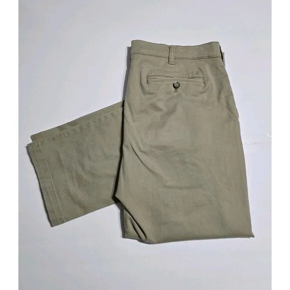 Nautica Classic Fit Khaki Chino Pants Men's 36x34 Straight Leg