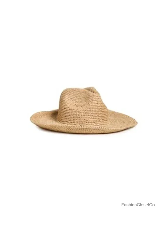 Woven Raffia Wide Brim Sun Hat Lightweight