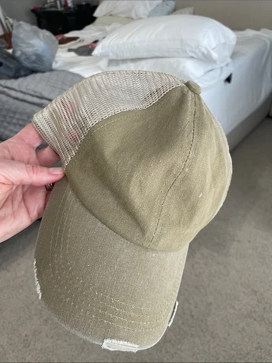 Free People Distressed Mesh Back Trucker Cap