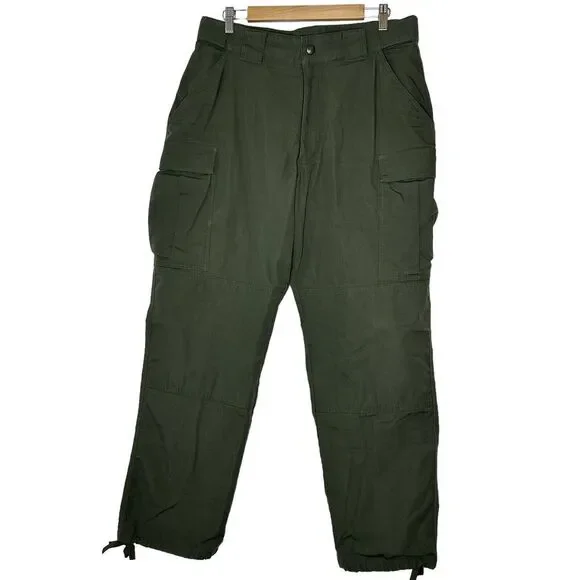 5.11 Tactical Pants Mens Large 35 1/2 X39 Green‎  Cargo