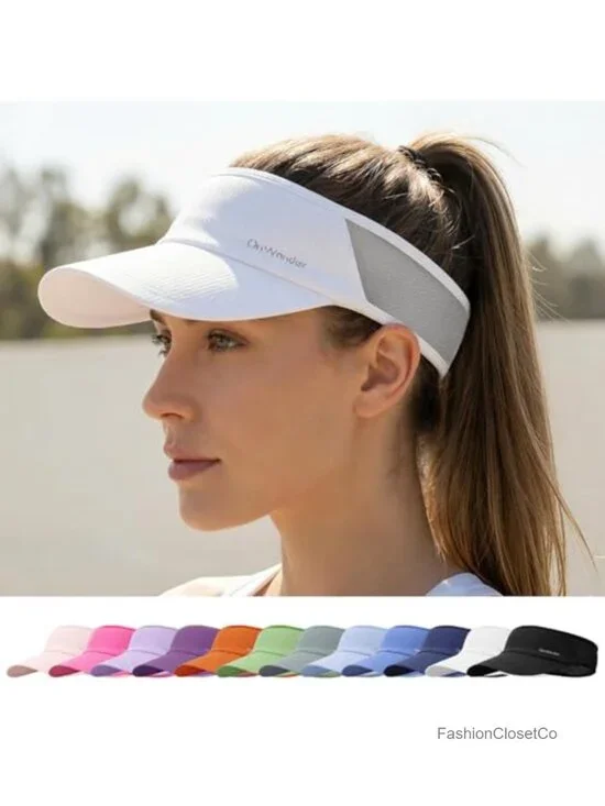 UPF 80+ UV Protection Sun Visor, Lightweight Polyester Spandex, Quick Dry