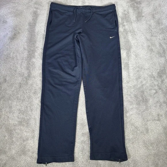 Vintage Nike Track Pants Mens M Navy Blue Tapered Jogger Athletic Gym Y2K
