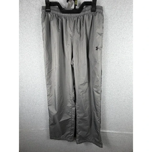 Under Armour Pants Mens Medium Gray Mesh Lined Track Athletic Loose Fit Pockets