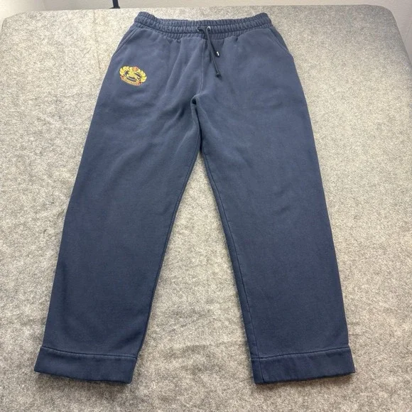 Burberry Archive Crest Logo Sweatpants XL Navy Blue Embroidered Jogger Italy