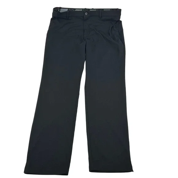 Nike Flex Victory Pants Men 38x32 Black‎ Dri-Fit Straight Leg Golf