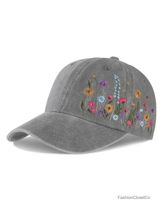 Embroidered Baseball Cap - Adjustable Breathable Polyester Hat for Casual Wear
