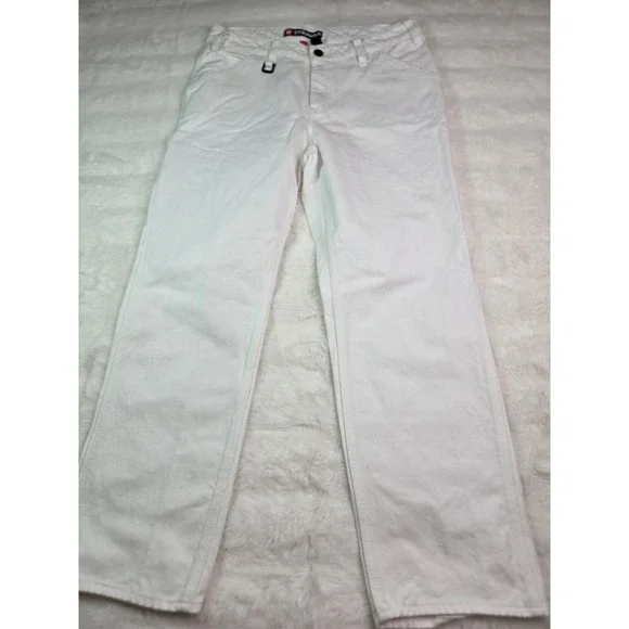 Engelbert Strauss Mens White Cotton Workwear Carpenter Painter Pants W38 L32‎