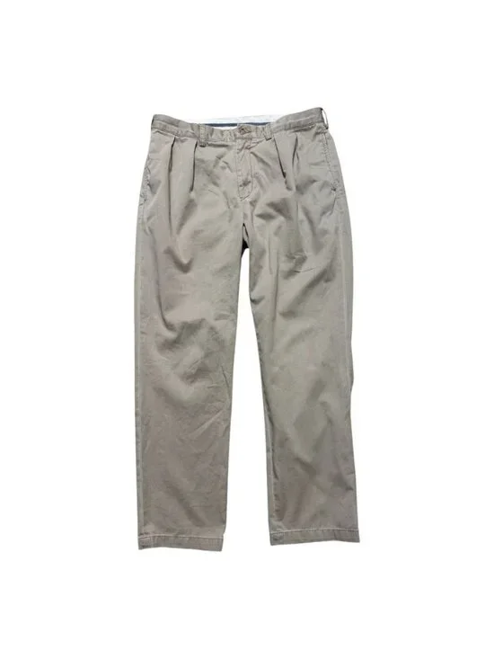 Polo Ralph Lauren Classic Fit Khaki Pants Mens 35x32 Pleated Beige Cotton