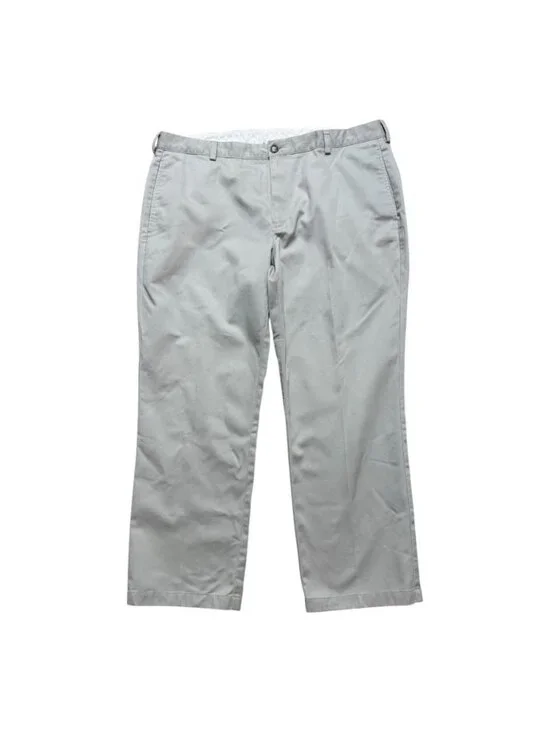 L.L.Bean Standard Fit Khaki Pants Mens 38x29 Beige Flat Front Casual Chinos