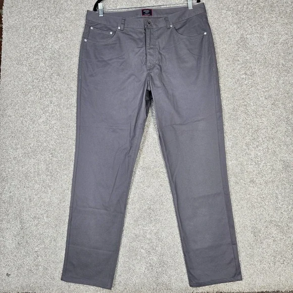 UNTUCKit 5-Pocket Chino Pants Gray Mens 36x30 cotton stretch Excellent condition