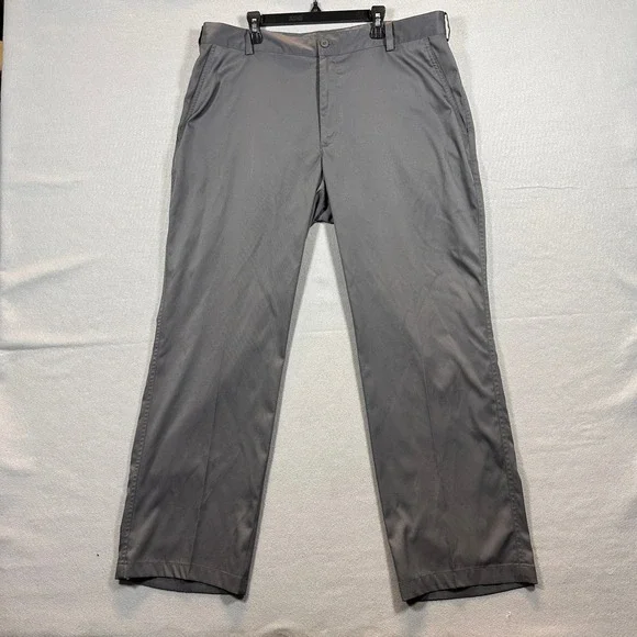 Nike Golf Dri-FIT Flat Front Pants Mens 36x30 Grey Performance Trousers 1209
