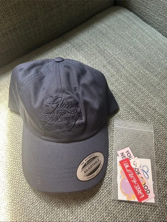 Glossier Soho Flagship Baseball Cap and Big Apple Sticker Pack