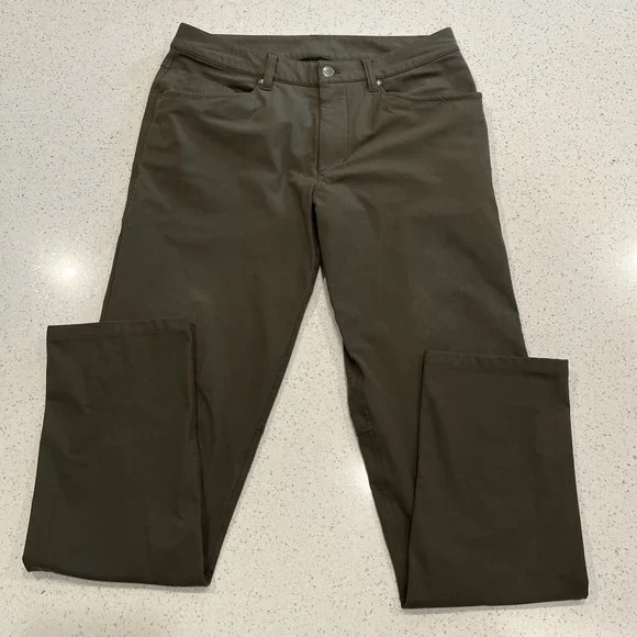 Lululemon ABC Classic-Fit 5 Pocket Pant Men's Size 31 /32 Green Performance