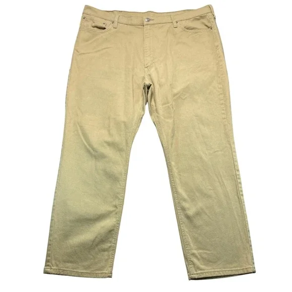 Levis 541 Athletic Taper Khaki Tan Pants Mens 44x30 Chino Twill Jeans