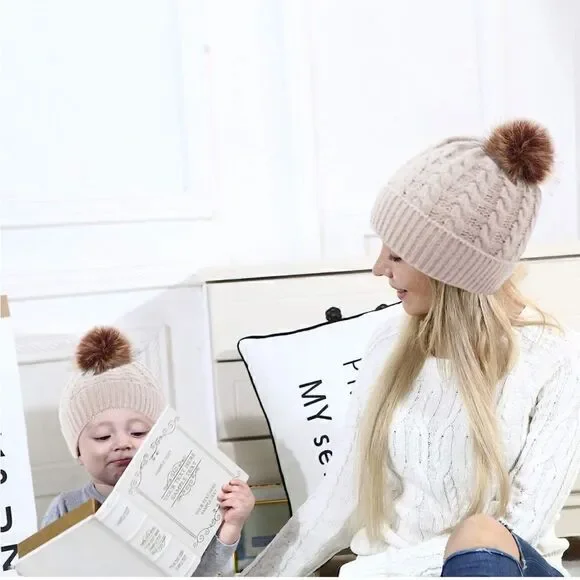 🎀Mom-Baby Beanies Set🎀NEW