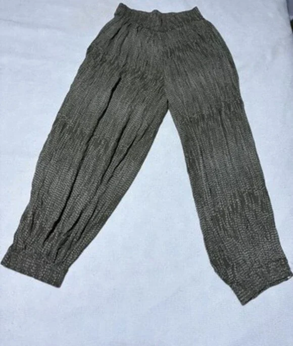 Anthropologie Hei Hei Womens Euro Summer Coastal Pants Size S Olive Beach