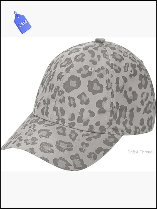 Leopard Print Baseball Cap - Adjustable Stretch Fit for Women