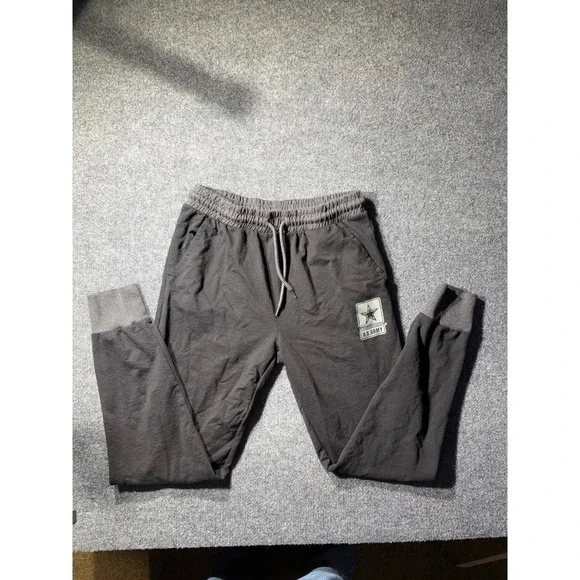 US Army Mens Jogger Sweatpants Black Fleece Athletic Pants GA3_6065_32 Size M