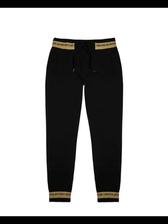 Versace Gold Logo Trim Joggers